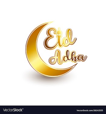 Eid al adha gold vector image