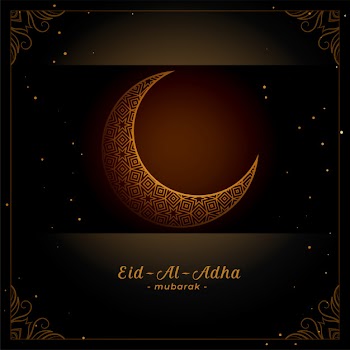 Eid al adha islamic festival background Free Vector
