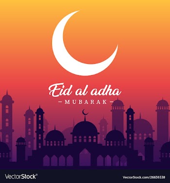 Eid al adha mubarak vector image