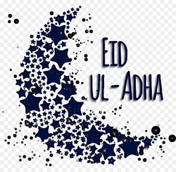 Eid al-Adha Poster Eid al-Fitr - Vector cartoon moon 