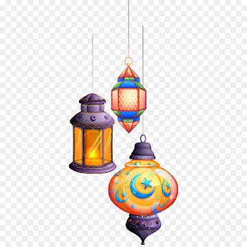 Eid al-Fitr Eid Mubarak Eid al-Adha - Vector five color fantasy light chandelier 