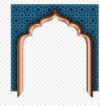 Eid al-Fitr Eid Mubarak Ramadan Eid al-Adha - Blue retro wall door 