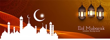 Eid mubarak beautiful islamic banner design Free Vector