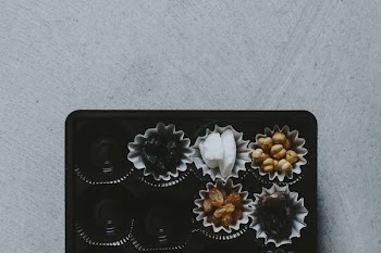 Eid Mubarak. Different iftar sweets. Celebrating Eid Al Adha. Islamic traditional holiday. Eid al-Fitr. Holly month Ramadan. Middle Eastern religious holiday. Dried date fruit. Flat lay, top view.