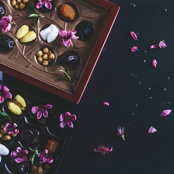 Eid Mubarak. Different iftar sweets. Celebrating Eid Al Adha. Islamic traditional holiday. Eid al-Fitr. Holly month Ramadan. Middle Eastern religious holiday. Dried date fruit. Flat lay, top view.
