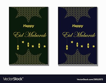 eid mubarak flyer design two color