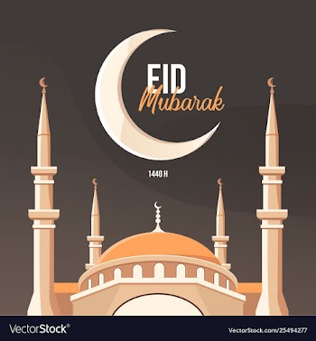 Eid mubarak vector image