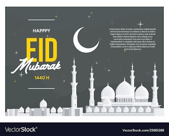 Eid mubarak vector image