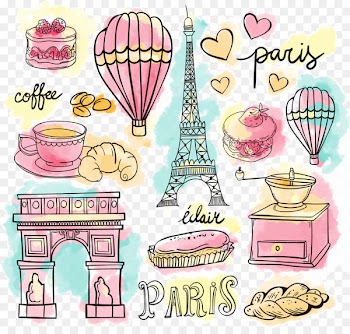 Eiffel Tower Arc de Triomphe Euclidean vector Belxe9m Tower Monument - Hand-painted Paris building 