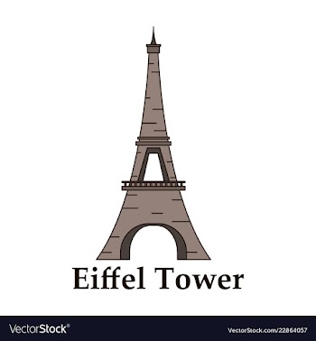 Eiffel tower architecture from paris france vector image