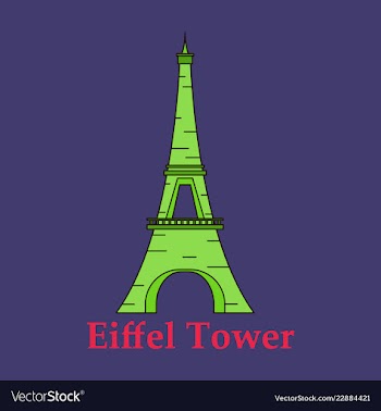 Eiffel tower architecture from paris france vector image