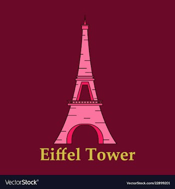 Eiffel tower architecture from paris france vector image