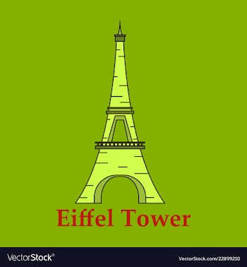 Eiffel tower architecture from paris france vector image