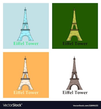 Eiffel tower architecture from paris france vector image