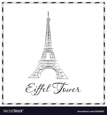 Eiffel tower architecture from paris france vector image