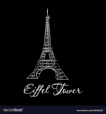 Eiffel tower architecture from paris france vector image