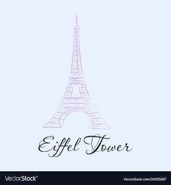 Eiffel tower architecture from paris france vector image