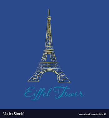 Eiffel tower architecture from paris france vector image