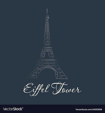 Eiffel tower architecture from paris france vector image