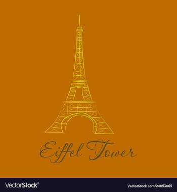 Eiffel tower architecture from paris france vector image