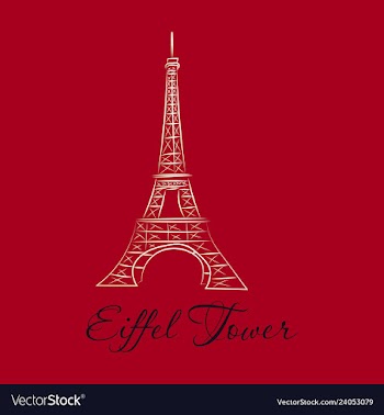 Eiffel tower architecture from paris france vector image