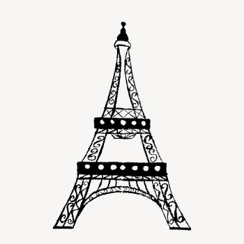 Eiffel Tower clipart, French landmark | Free Vector - rawpixel
