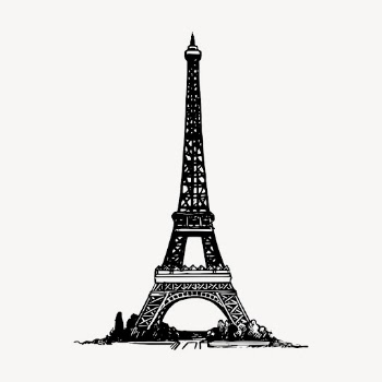 Eiffel tower clipart, Paris, France | Free Vector Illustration - rawpixel