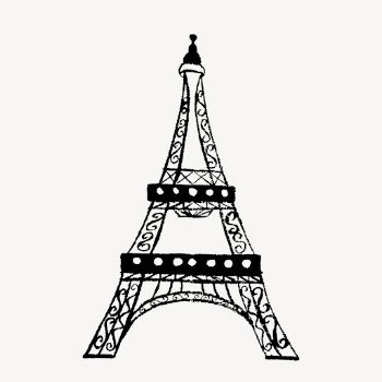 Eiffel Tower drawing, French landmark | Free PSD - rawpixel
