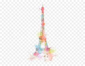 Eiffel Tower Drawing Watercolor painting - Retro,lovely,Eiffel Tower 