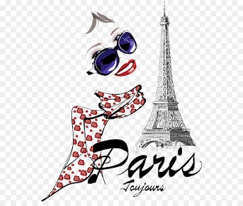 Eiffel Tower Euclidean vector Illustration - Painted lady shopping in Paris 