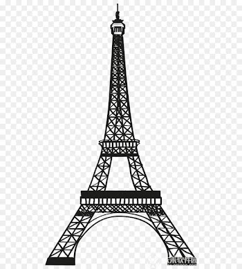 Eiffel Tower Framing Building Wall decal Structure - baby breath drawing 