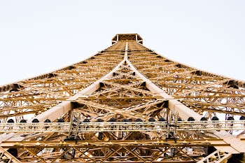 Eiffel Tower in Worm Hole View
