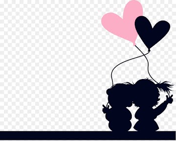 Eiffel Tower Le Relais Gascon Valentines Day Clip art - Hand-painted love silhouette 