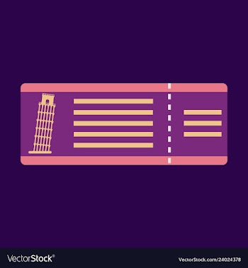 Eiffel tower on ticket vector image