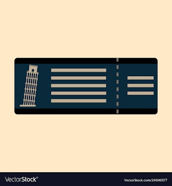 Eiffel tower on ticket vector image