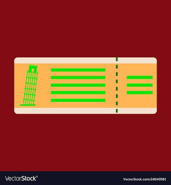 Eiffel tower on ticket vector image