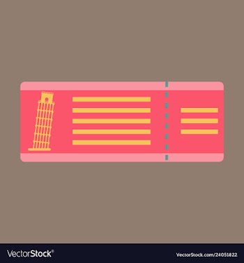 Eiffel tower on ticket vector image