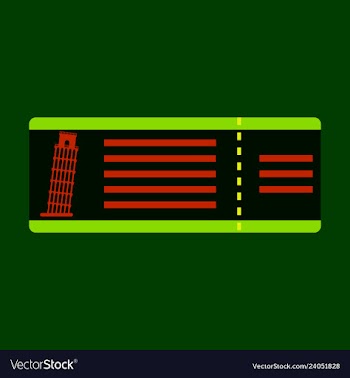 Eiffel tower on ticket vector image