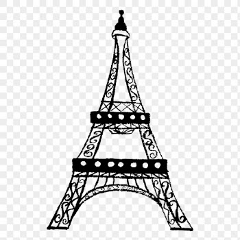 Eiffel Tower png drawing, French | Free PNG - rawpixel