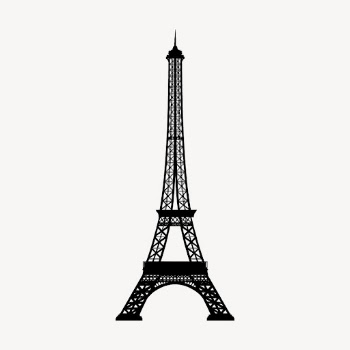Eiffel Tower silhouette clipart, Paris | Free Photo - rawpixel