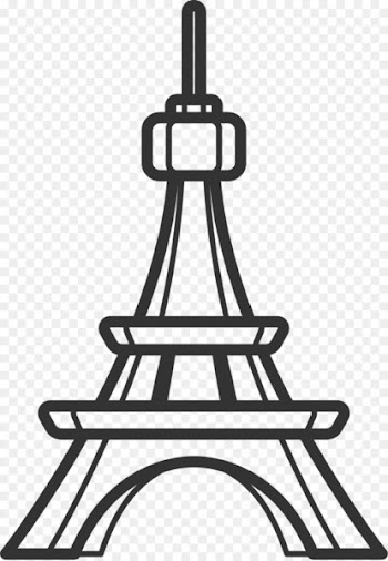 Eiffel Tower Silhouette - Silhouette lines 
