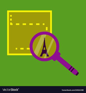 Eiffel tower silhouette simple background with vector image