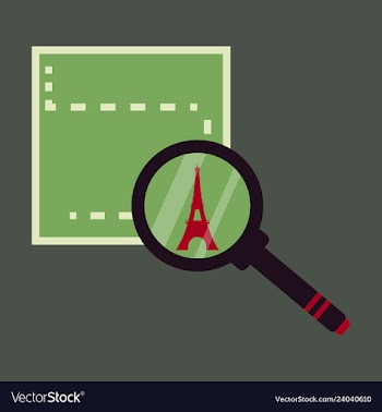 Eiffel tower silhouette simple background with vector image