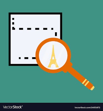 Eiffel tower silhouette simple background with vector image
