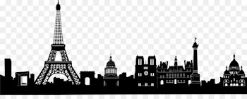 Eiffel Tower Skyline Silhouette Clip art - Paris 