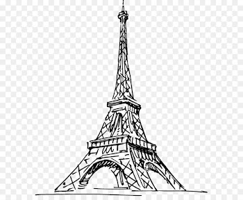 Eiffel Tower Tokyo Tower Drawing - Hand-painted artwork Eiffel Tower in Paris 