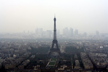 Eiffel Tower View in Foggy Weather