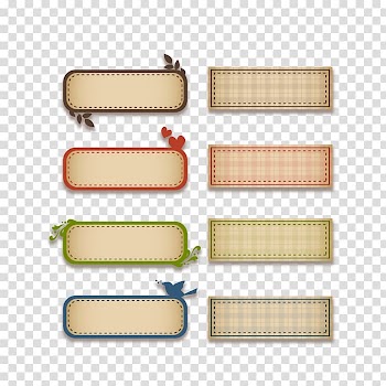 Eight assorted-color boards, Web banner, design transparent background PNG clipart