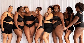 Eight Black women connecting and celebrating body positivity