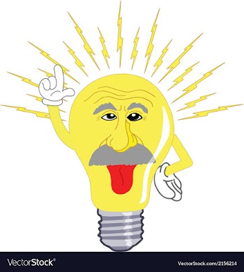Einstein light bulb vector image